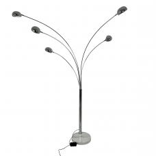 Vintage Floor Lamp with 5 Adjustable Branches with Marble Base